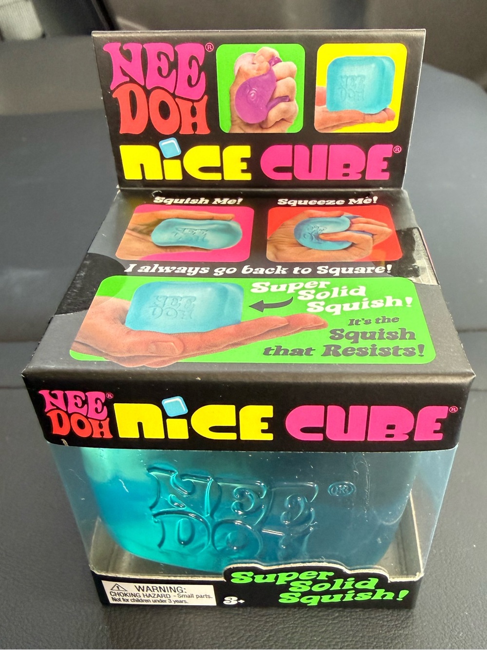NEW Needoh Nice Cube - Blue Squishy Stress Toy